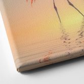 Leinwandbild Cseresnjes - Flamingos im Abendlicht 
