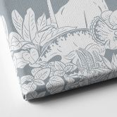 Leinwandbild Im Land der Dinosaurier - Blau - Kikki Belle 
