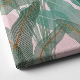 Leinwandbild Botanische Illustration in Grün und Rosa - Goed Blauw 