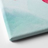 Leinwandbild Pinselstriche Pink und Türkis - Haniff 