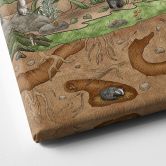 Leinwandbild Wimmelbild Waldtiere - Kikki Belle 