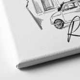 Canvas Love your City - Rome, Italie - zwart wit 