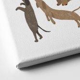 Leinwandbild Verspielte Dackel - Hunde Illustration - Melin 