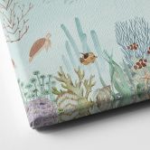 Leinwandbild Unterwasser-Abenteuer mit Meerestieren - Blau - Oliver Robins 