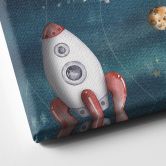 Leinwandbild Weltraum Abenteuer mit Astronauten - Oliver Robins 