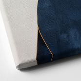 Leinwandbild Geometrische Balance in Blau und Weiß - Paksoylu 