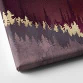 Leinwandbild Rosa Sonnenuntergang über dem Wald - SpaceFrog Designs 