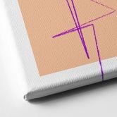 Canvas Abstracte lijnen op een oranje achtergrond - Treechild 