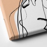 Leinwandbild Line Art Porträt von zwei Frauen - Treechild 