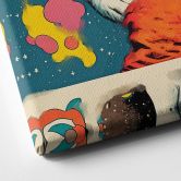 Leinwandbild Treechild - Mickey als Astronaut im Retro Stil 