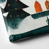Canvas Vinterlandskab om natten - Treechild 