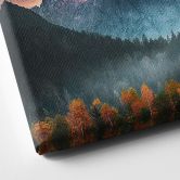 Leinwandbild Herbstliche Landschaft am Gipfel Triglav in den Julischen Alpen - Panorama 