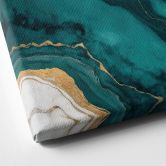 Leinwandbild Marmor-Fluss aus Gold und Jade - Alpenglow Workshop - Quadratisch 