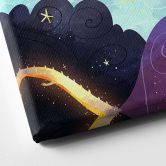 Canvas print kite flying through starry clouds - DigitalArtsi 