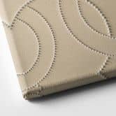 Leinwandbild Abstrakte Ringe beige - Grande - Quadratisch 