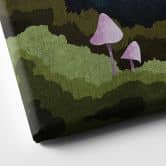 Leinwandbild Wald und Sterne in der Nacht - SpaceFrog Designs - Quadratisch 