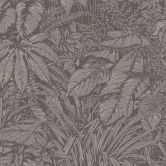 Monochrome Blatt-Tapete in Grau - Vliestapete mit botanischem Design 