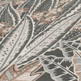 Designer vliesbehang met botanische print in grijstinten - elegant wandontwerp 