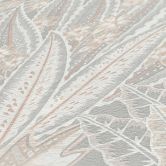 Naturinspirierte Vliestapete in Erdtönen - Botanisches Muster in Creme Beige Grau 