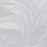 Papier peint avec un délicat motif de feuilles en gris et blanc - papier peint d'inspiration naturelle 