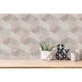Livingwalls 3D Tapete Titanium 3 Vliestapete geometrisch beige, creme 