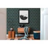 Livingwalls 3D Tapete Titanium 3 Vliestapete geometrisch grün, gold, schwarz 