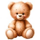 Sticker Mural Petit ours en peluche - Magnusson 
