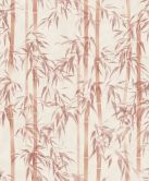 Vliestapete in beige, orange Bambus Blätter Floral Natur  