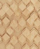 Vliestapete in beige, braun Rauten Illusion 3D-Optik Modern  