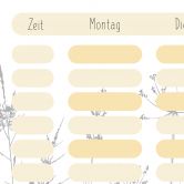 Acrylboard Memoboard Stundenplan Gräser - transparent 