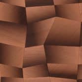 Vliestapete Damian Refined Dimensions 3D Geometrisch Braun Metallic - Tapete Struktur Flur 