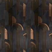 Non-woven Wall Mural Art Deco Bows Black Brown Beige matt expandable 1,59 x 2,80 m Wall Art 