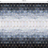 Stickers pour meuble Fredriksson - Hexagone : bleu et or 