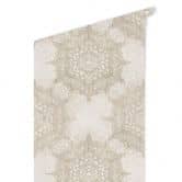 Mustertapete Elegantes Mandala in Sandgold - Bloomery Decor 