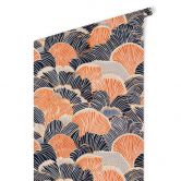 Mustertapete Muschelmuster in Orange-blau - Treechild 