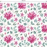 Mustertapete - Aquarell Blüten 02 - pink 