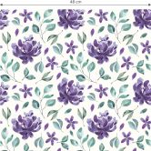 Mustertapete - Aquarell Blüten 02 - violett 