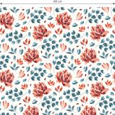 Mustertapete - Aquarell Blüten 03 - rot 
