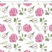 Mustertapete - Aquarell Blüten 04 - rosa 