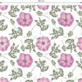 Mustertapete - Aquarell Blüten 05 - rosa 