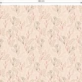 Tapet med mønster Grafiske blomster - blomsterfelt beige 