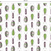 Mustertapete - Bunte Käfer - grün 