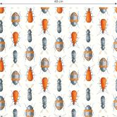 Patroonbehang – Colourful Beetles – oranje 