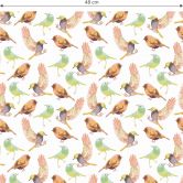 Mustertapete - Bunte Vögel 