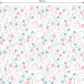 Mustertapete Graphic Flowers - Blumen rosa 