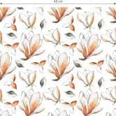 Mustertapete - illustrierte Blüten - orange 