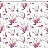 Mustertapete - illustrierte Blüten - pink 