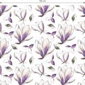 Patroonbehang – Illustrated Flowers – paars 