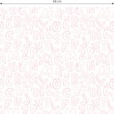 Mustertapete - Kinderalphabet - rosa 