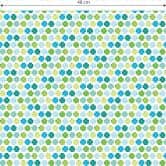 Mustertapete byGraziela - Kleeblatt blau-grün 